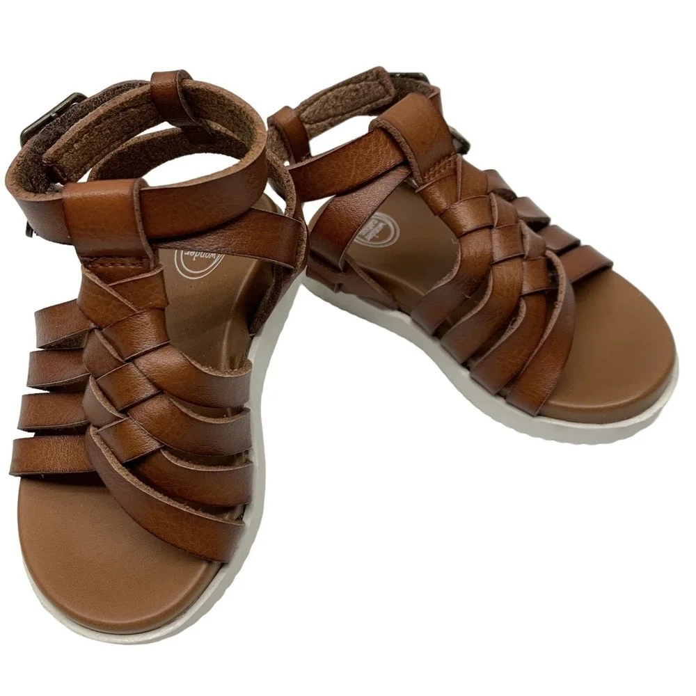 Wonder Nation‎ Toddler Girls Size 2 Brown Gladiator Sandal